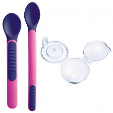 MAM Heat Sensitive Spoons & Cover 6m+