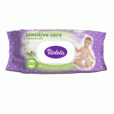 Violeta sensitive care almond 56 влажни марамици Violeta sensitive care almond 56 влажни марамици