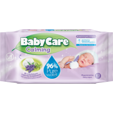 Baby care calming lavander & cotton 63 влажни марамици