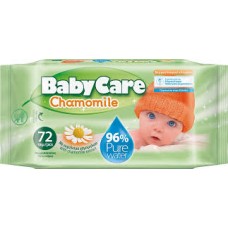 Baby care chamomile 72 влажни марамици