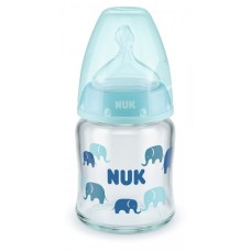 NUK First choice+ TEMPERATURE CONTROL стаклено шише 120ml 0-6m + М силиконска цуцла