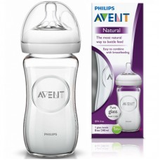 AVENT Natural стаклено шише 1m+ 240ml AVENT Natural стаклено шише 1m+ 240ml