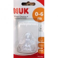 NUK First choice+ силиконска цуцла за шише 0-6m