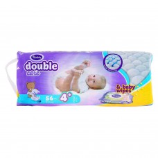Violeta double care & baby wipes 4 + 9-20kg 56 пелени