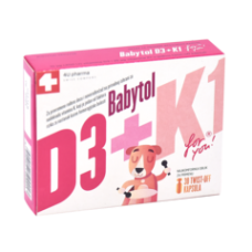 Babytol D3+K1 капсули за деца Babytol D3+K1 капсули за деца